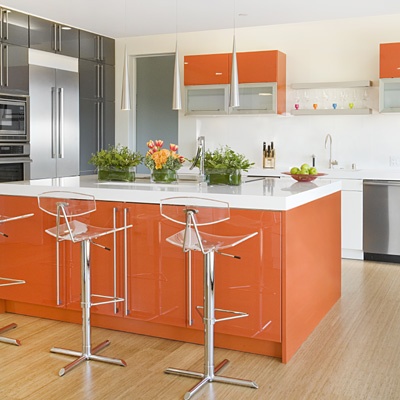 orange kitchen